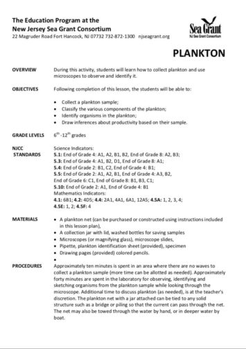 Regarder le plancton