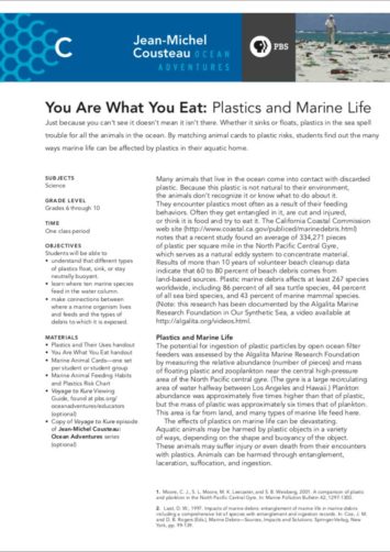 Plastic and marine life