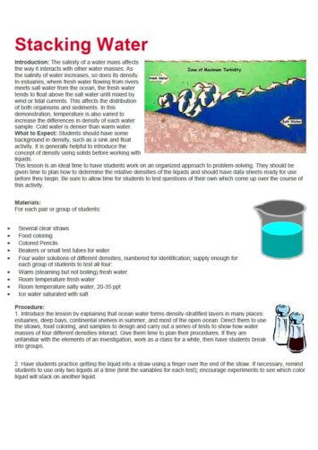 Salinity experiment